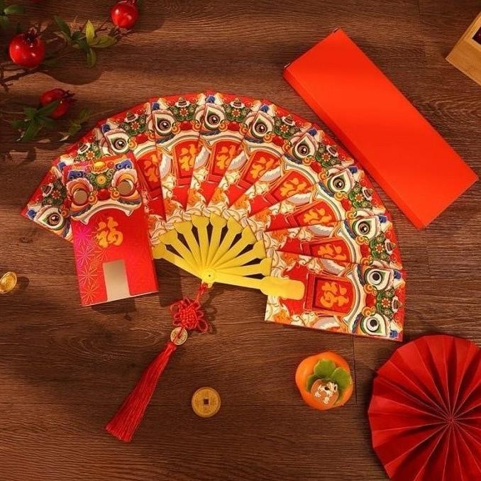 

Baru Angpao Kipas Imlek Tahun Naga Hongpao Dragon Lucu Premium