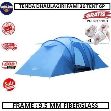 Tenda Dhaulagiri Fami 36 6P Person - Tenda Camping Hiking - Tenda