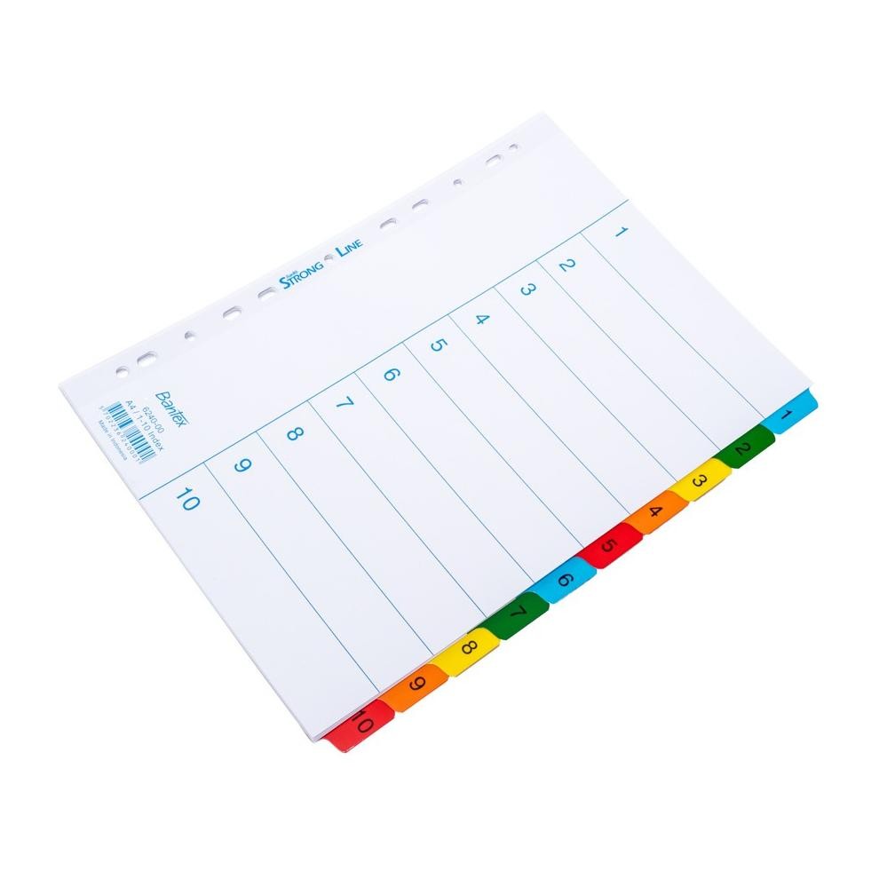 

Bantex Divider Pembatas Binder A4 10 Lembar Index Numeric 1-10 6240 RB07