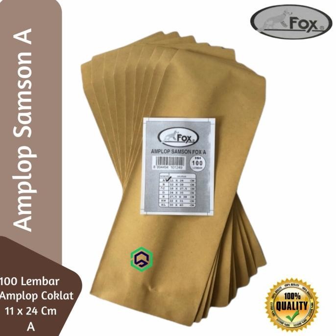 

Amplop Coklat Samson A 11 x 24 cm (Kabinet) Fox - 100 Lembar RB07