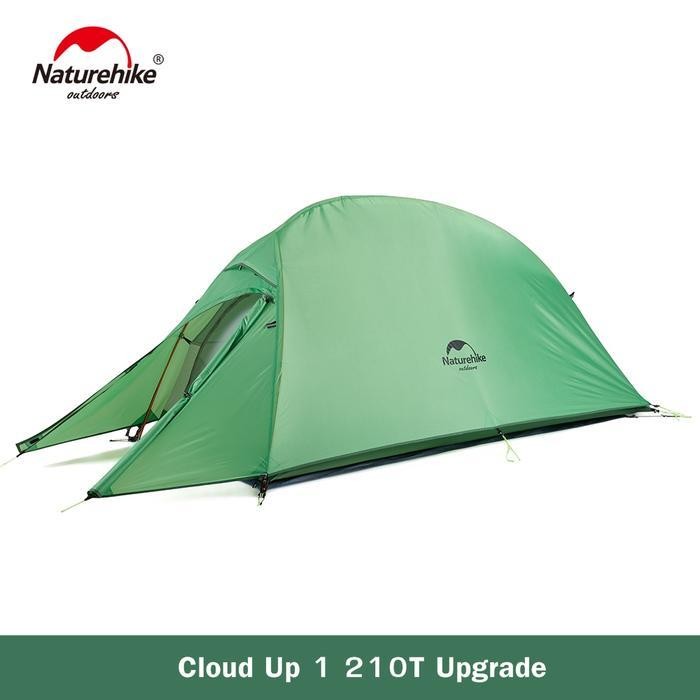 Tenda Naturehike Cloud Up 1 210T Upgrade Nh18T010-T Tenda Ultralight Ul Ringan Tenda Camping 1 Orang