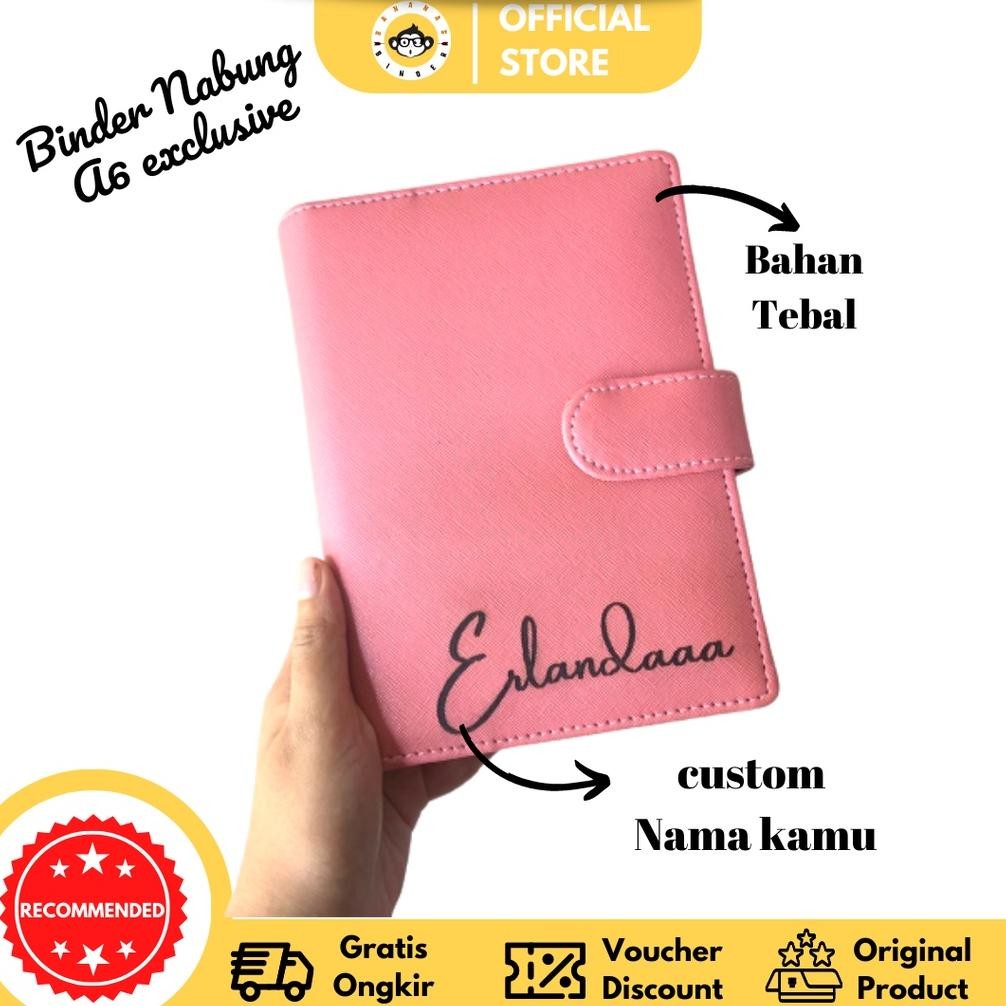 

Binder Nabung Exclusive A6 Free Custome Nama Paket Kombo Warna Polos Special A6 6 Ring RB07