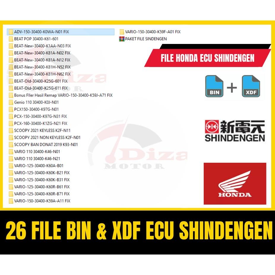 TERMURAH 26 FILE REMAP SHINDENGEN HONDA FILE REMAP ECU HONDA SHINDENGEN BIN XDF