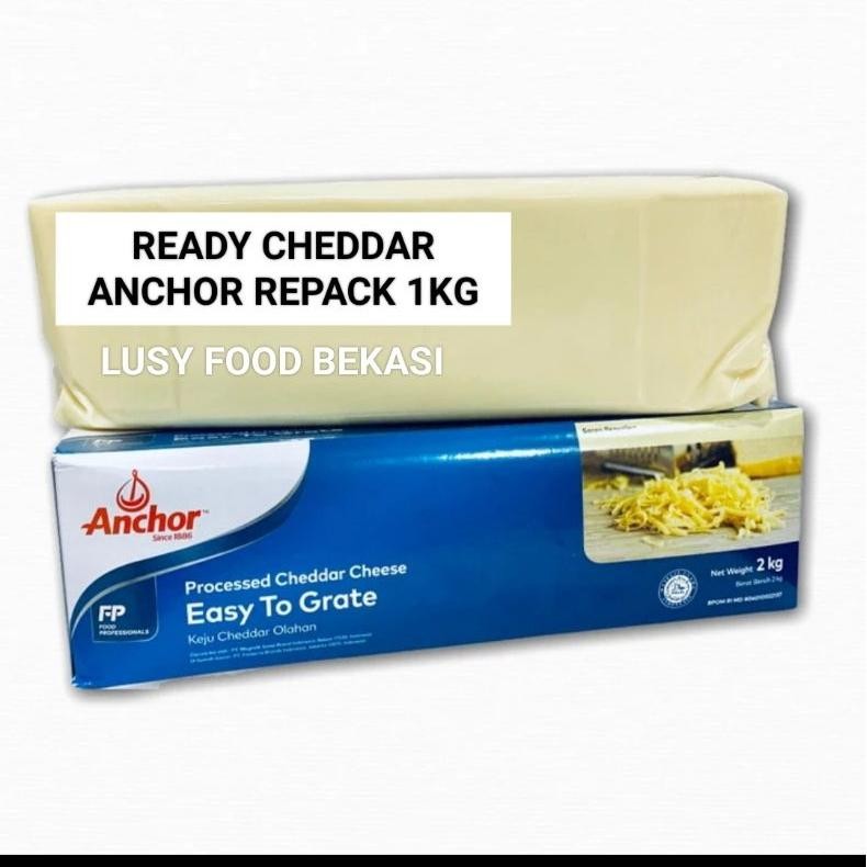 

Baru Anchor Easy Grated Cheddar Cheese 1kg Keju Parut Halal