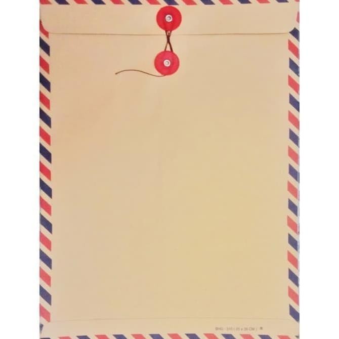 

AMPLOP COKLAT FOLIO TALI AIRMAIL 310 isi 50 Pcs RB07