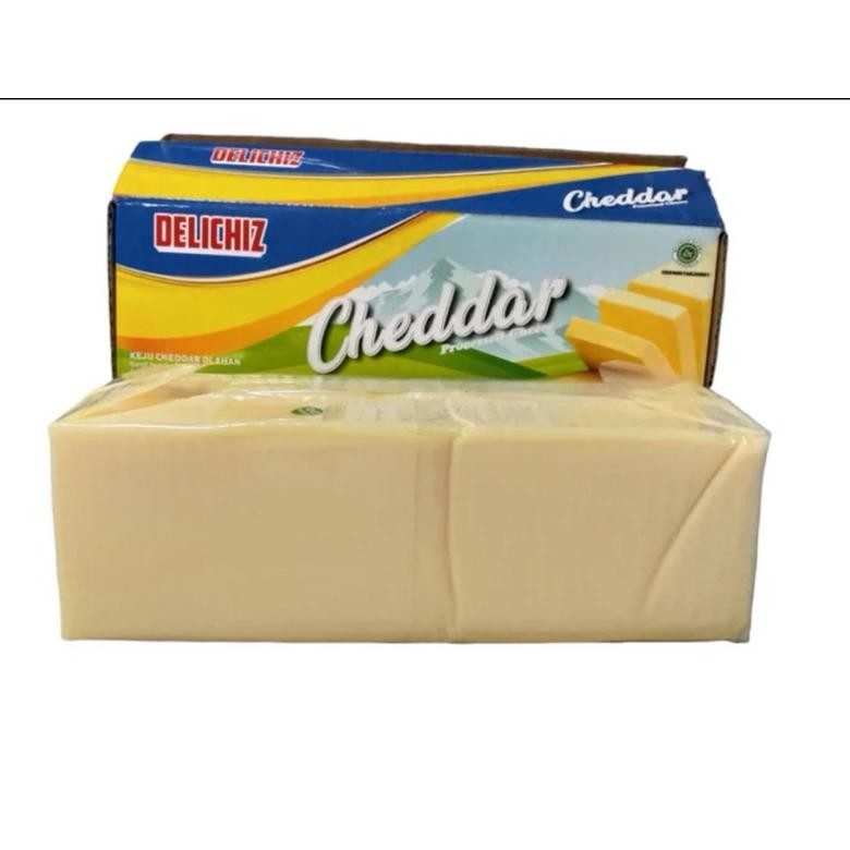 

Baru Keju Cheddar Blok Delichiz 2kg - Keju BAROS Ekonomis