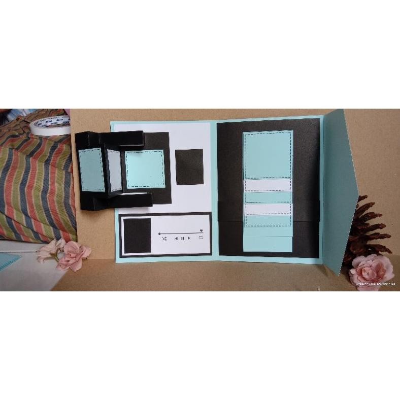 

Scrapbook Mint / Amplop / Hadiah / Warna Mint/Biru RB07