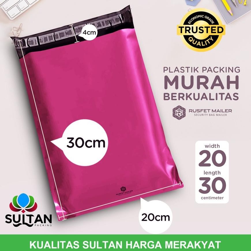 

Plastik Polymailer Pack LOW COST 20x30cm Amplop Polimailer PINK Rusfet RB07