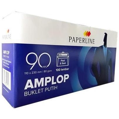 

Amplop Putih 90 PPS Paperline PPL Peel Seal Lem Strip Perekat Segel Buklet RB07