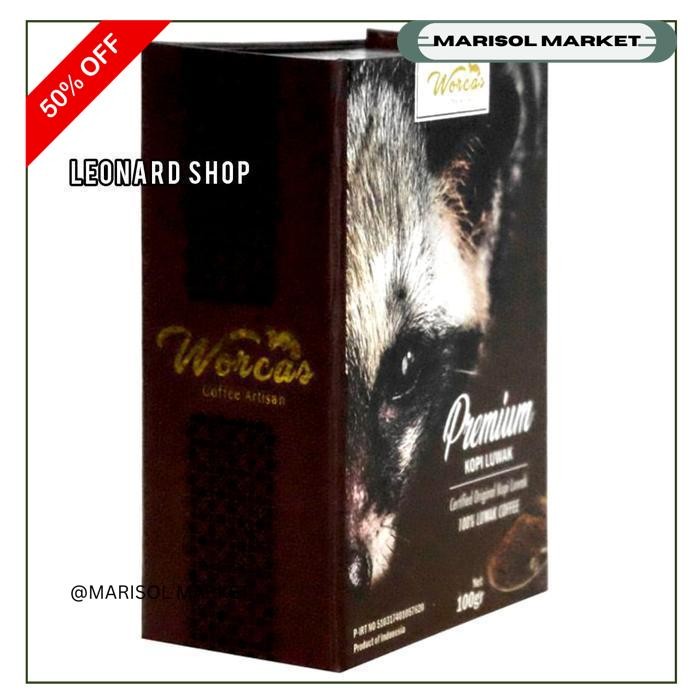 

KOPI LUWAK LIAR WORCAS PREMIUM CLASSIC BOX BIJI / BUBUK BEAN / GROUND TERBARU