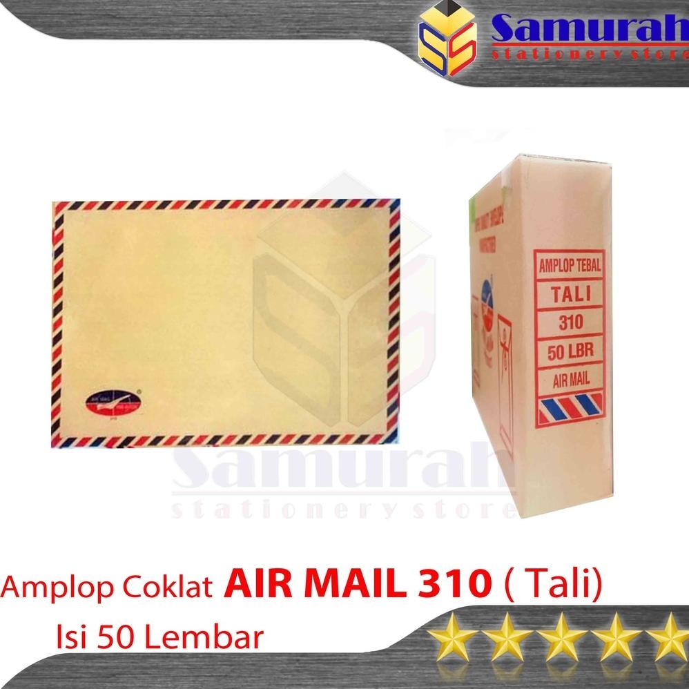 

Baru Amplop Coklat Airmail Tali 310 Ukuran Folio 25x35cm Untuk Dokumen/Lamaran Kerja