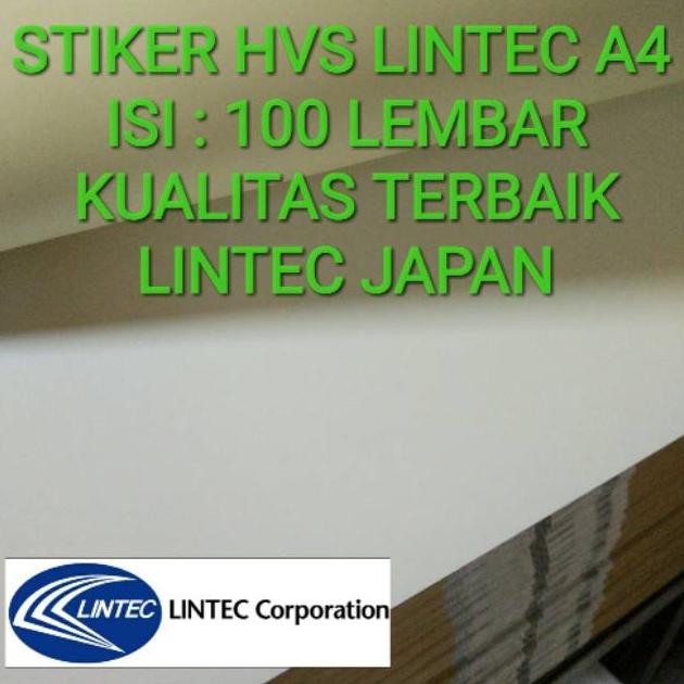 

Sale! Kertas Stiker Hvs Lintec A4 100 Lembar Sticker Matte / Doff A4