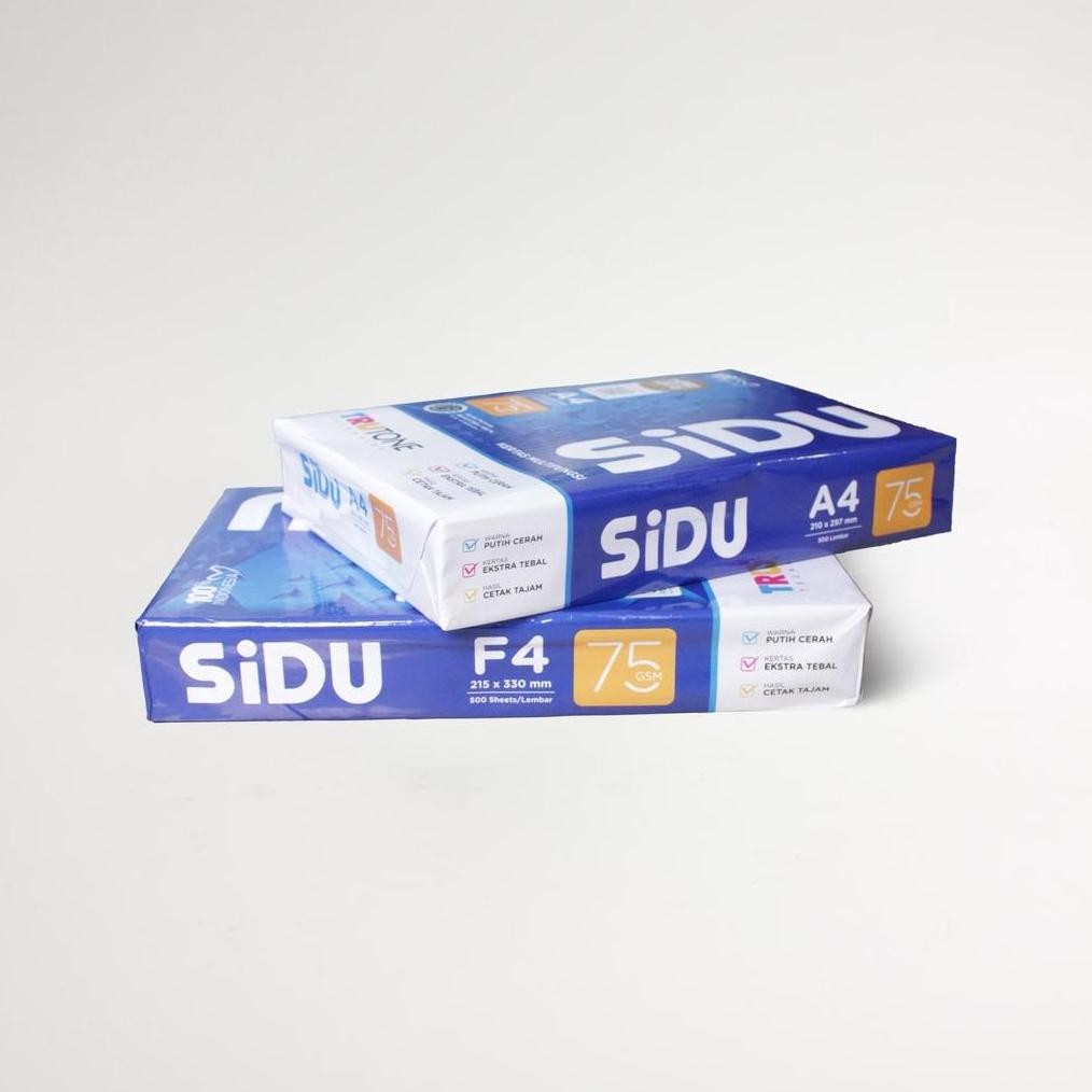 

Sale! Kertas Hvs A4 75Gsm Sidu 1 Rim Isi 500 Lembar Fotocopy Master Pack
