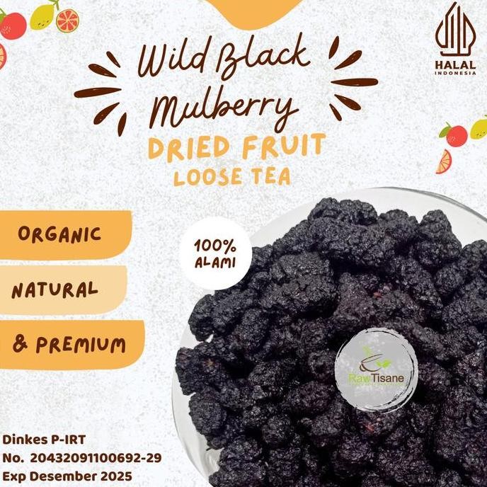 

SALE!!! Dried Wild Black Mulberry : Chinese Black Mulberries Fruit Tea (50 g)