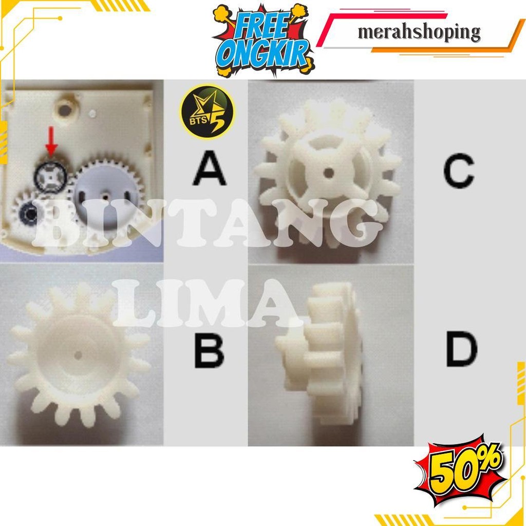Spare Parts / Onderdil / Suku Cadang Alat Tanam Jagung Bintang Lima - Gear/Gir Bintang Bts5-Sp01 Ori