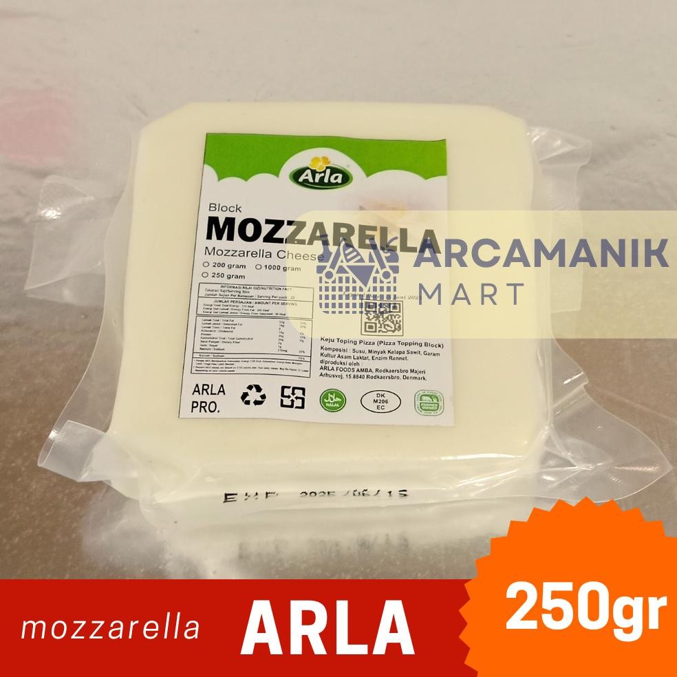 

Baru ARLA Keju Mozzarella 250gr - Mozarella Leleh Halal Import Exp Panjang