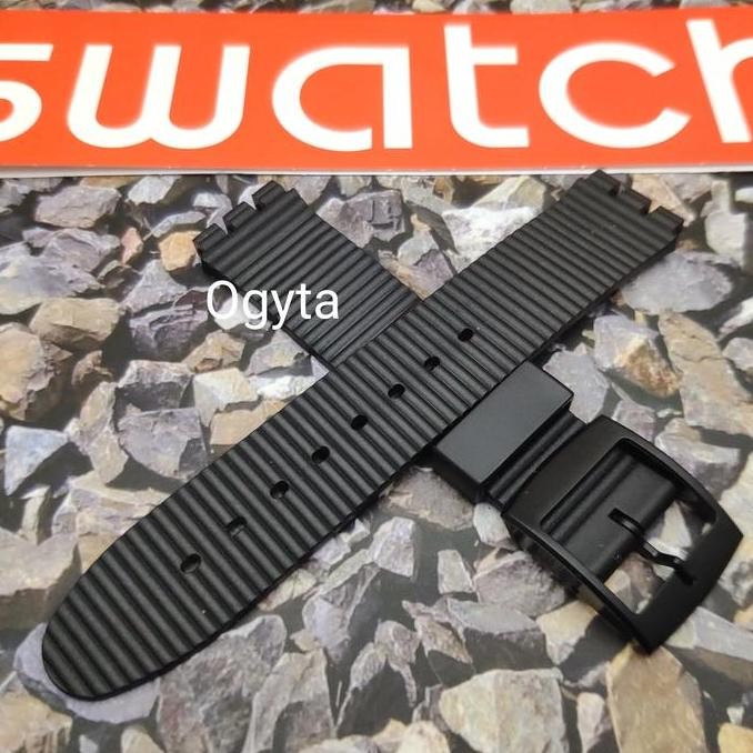 Tali Jam Tangan Swatch Warna Hitam Tali Jam Tali Swatch Kualitas Bagus