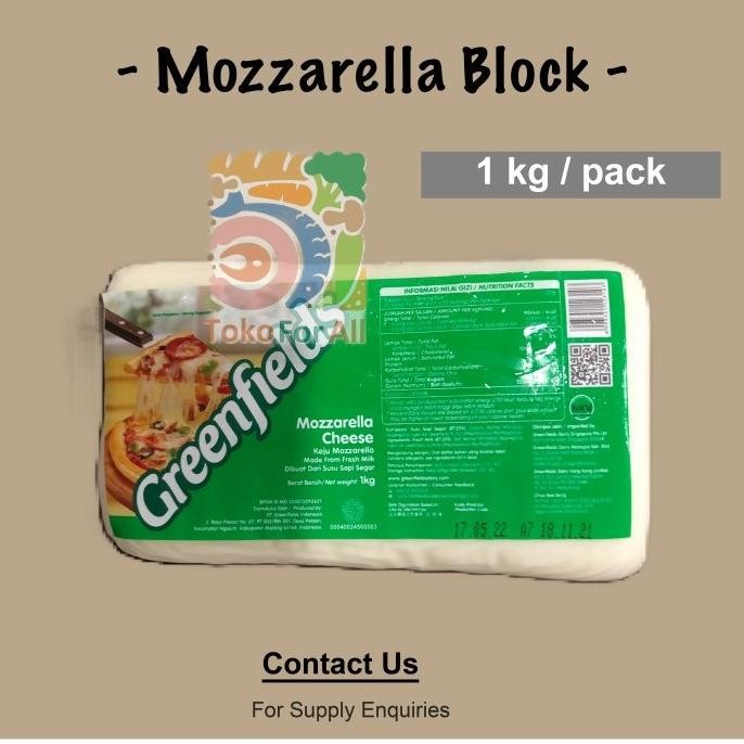 

Baru Mozzarella Block 1kg - Keju Mozzarella Lumer Kemasan Pack
