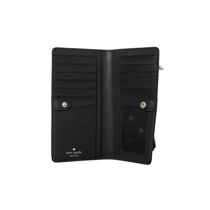 Promo Dompet Wanita Branded Ks Staci Large Slim Bifold Wallet In Colorblock - Beige Multi