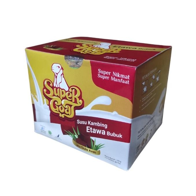 

(Expert) Susu Super Goat Gula Aren / Susu Kambing Etawa Bubuk Plus Gula Aren Isi 10 Sachet Minuman Keluarga