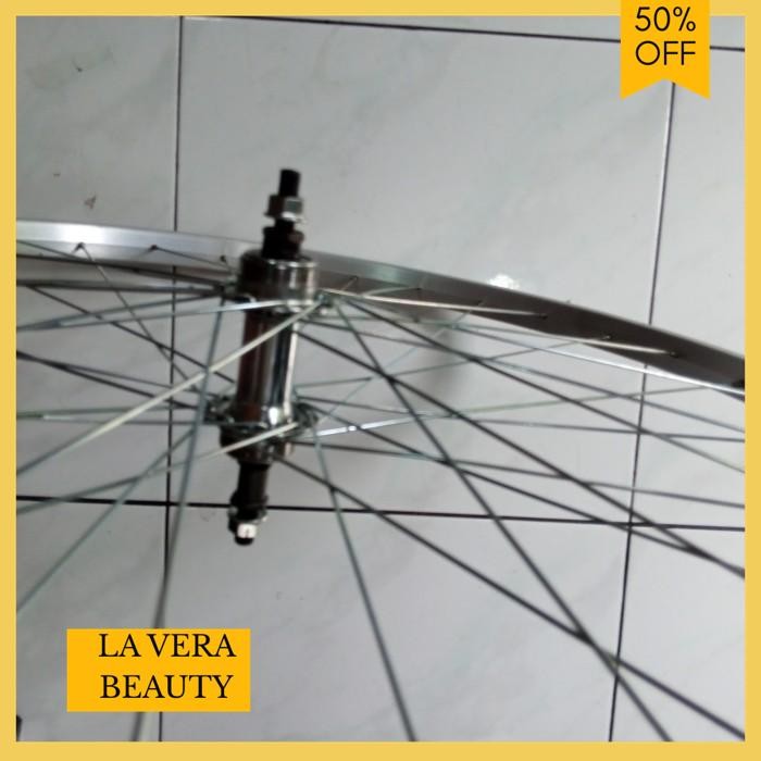 WHEEL SEPEDA RODA VELG RUJI BOS CAKRAM DENGAN DRAT 700 / 700C 1 RODA HEMAT