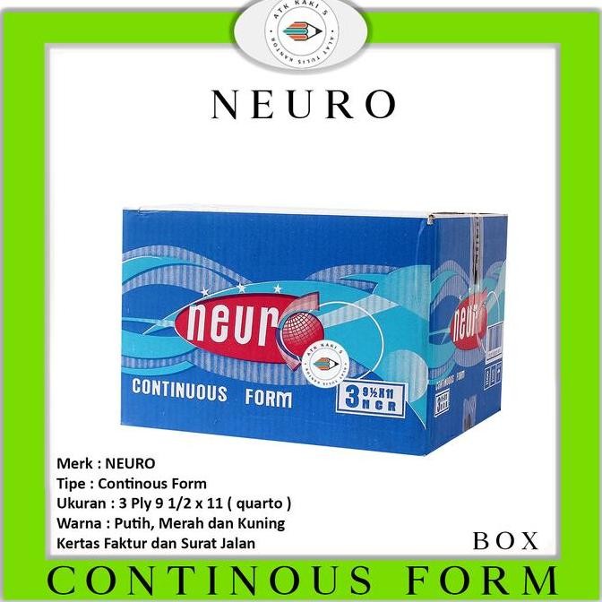 

GOSEND! CONTINOUS FORM 91/2 X 11 3 PLY ( K3 NEURO )NCR/KERTAS KOMPUTER