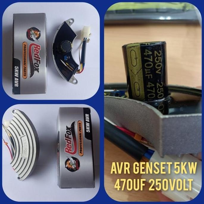 

Terlaris Avr Genset Gasoline 5.000Watt Body Alm 5Kw 470Uf 250 Volt