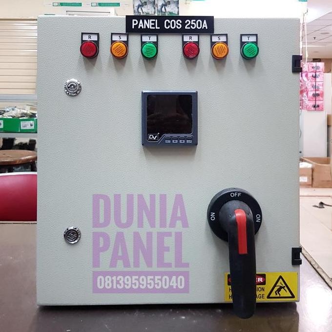 

Terlaris Panel Cos 4P 250A 165Kva 165.000W Panel Pln Genset Manual+A.Digital