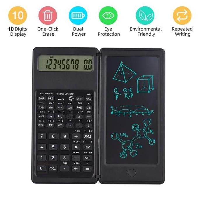 

restock Kalkulator Lipat Calculator ilmiah Scientific E-Writer LCD Note Pen S9 Biru Buku
