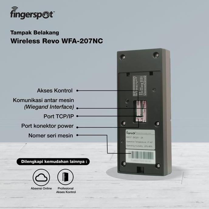 ready  Mesin Absensi Wajah FINGERSPOT Revo WFA 207 NC - Revo WFA-207NC