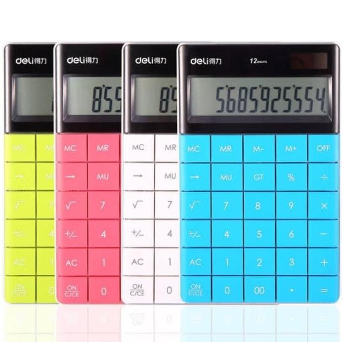 

restock KALKULATOR DAGANG 12 DIGIT WARNA DELI 1589 DUAL POWER BAGUS LUCU