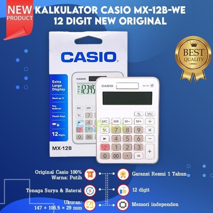 

restock New Original Kalkulator Casio MX-12B 12 Digit Calculator Desktop