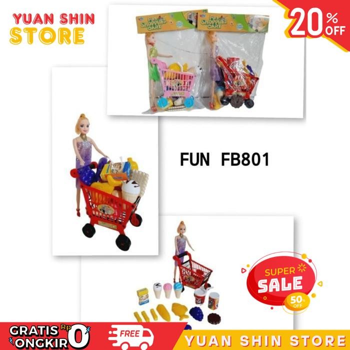 MAINAN SHOPPING CART TROLLEY BELANJA MINI MARKETT FB 801 - MAINAN MURAH KUALITAS TERBAIK