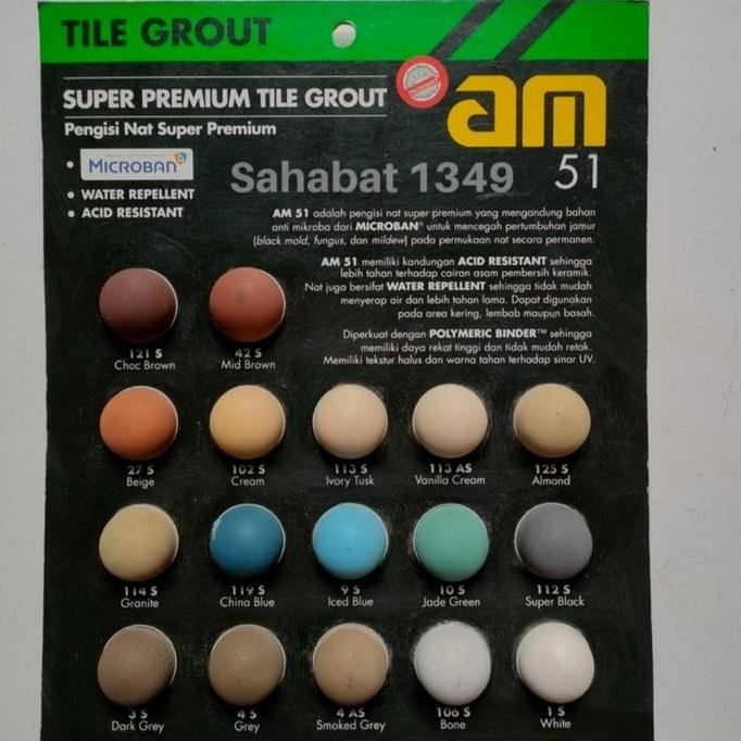 AM 50 NAT TILE GROUT KERAMIK 1 KG OKER SEMEN NAT