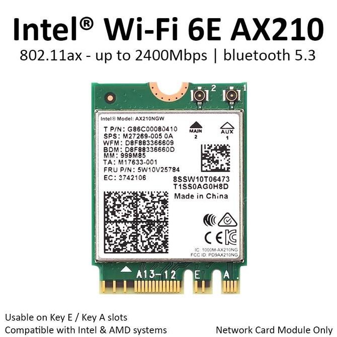 Intel Wifi 6E Ax210 Wireless Card Bluetooth 5 Ax M.2 Ngff Ax210Ngw