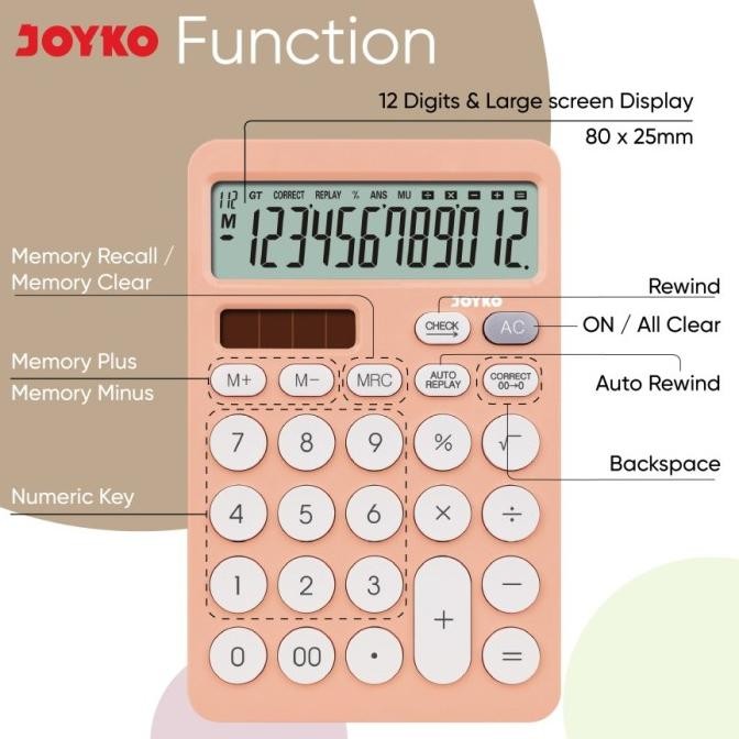 

restock STYLIST COLOR CALCULATOR JOYKO CC-64CO / KALKULATOR MEJA FANCY WARNA