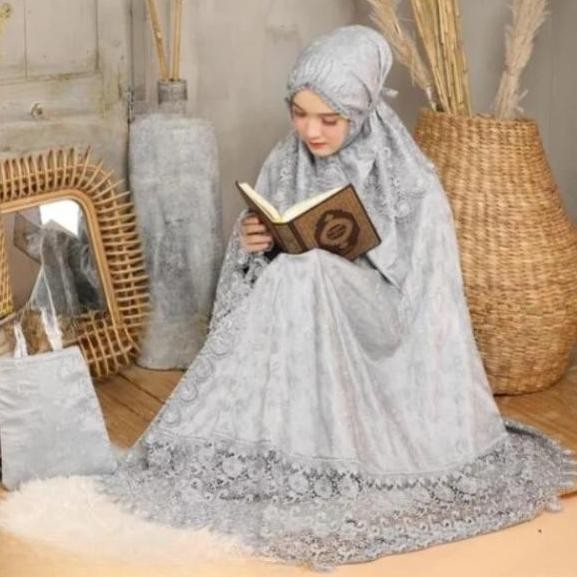 MUKENA KEONG PRADA SUTRA PARIS FULL BORDIR WARNA MUKENA KATUN JUMBO