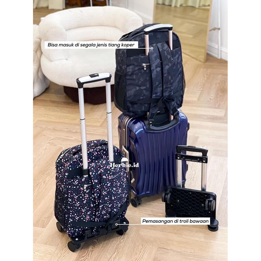 ready TAS RANSEL TROLI BARLEY KIPLING GENK BELGIA ORIGINAL KABIN RODA IMPORT