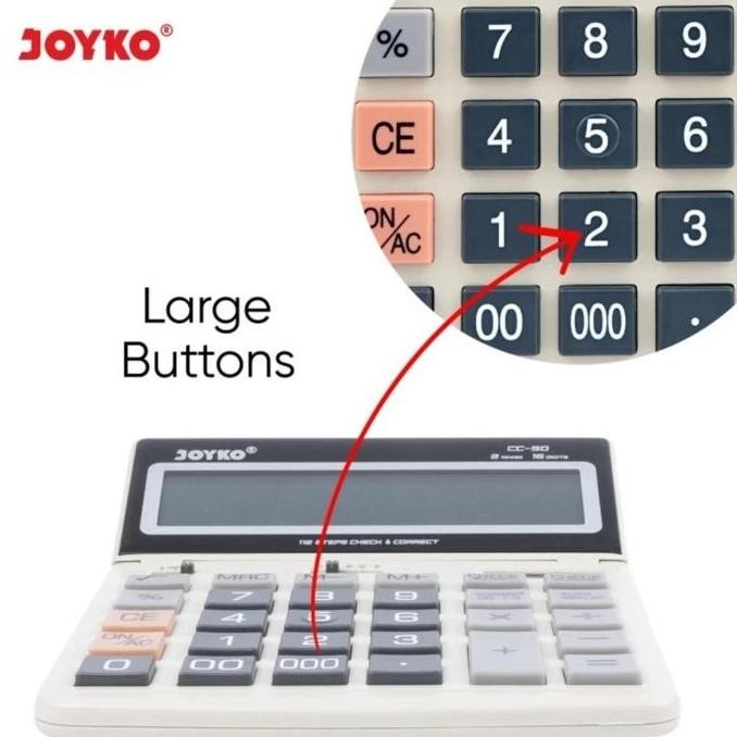 

restock Kalkulator Meja JOYKO CC 50 16 Digit - Calculator Big Display CC50