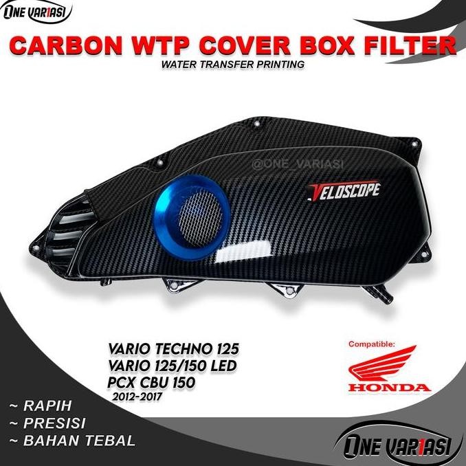 COVER TUTUP BOX FILTER CARBON VELOCITY VARIO 125 / TUTUP BOX FILTER VARIO 125 / VELOSCOPE CARBON VAR