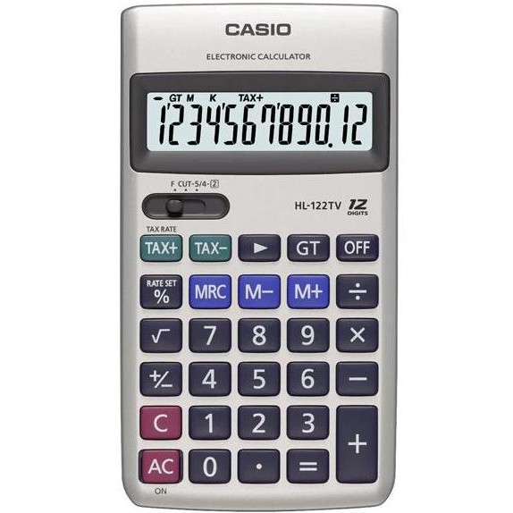 

restock KALKULATOR CASIO HL 122TV ORIGINAL - 12 DIGIT - TAX CALCULATION