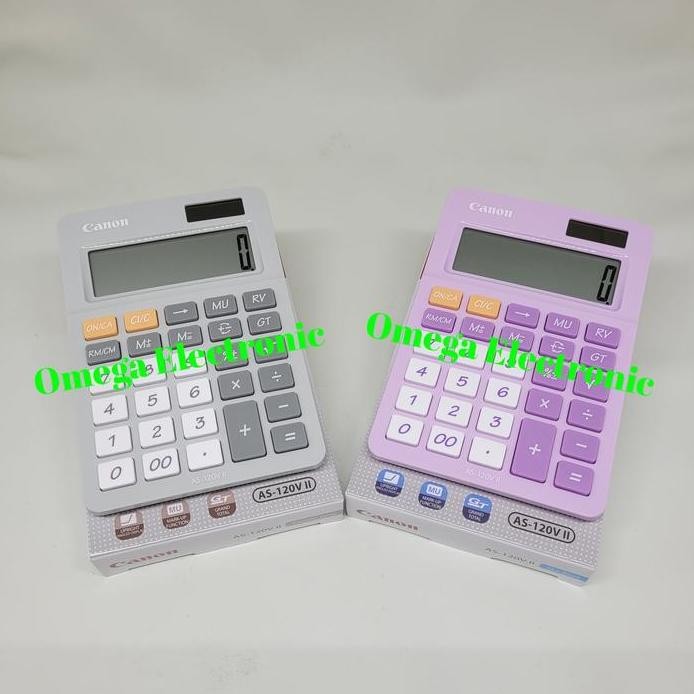 

restock Canon AS-120V Calculator Desktop Kalkulator Stylish Warna Colorful AS