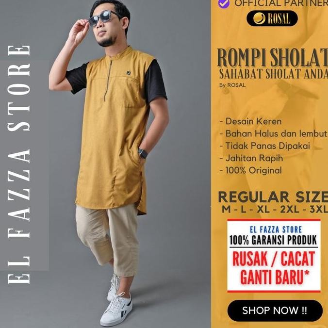 Rompi Sholat pria - Rompi shalat solat ROSAL - rompi koko kurta pria cowok - Rosal Madani