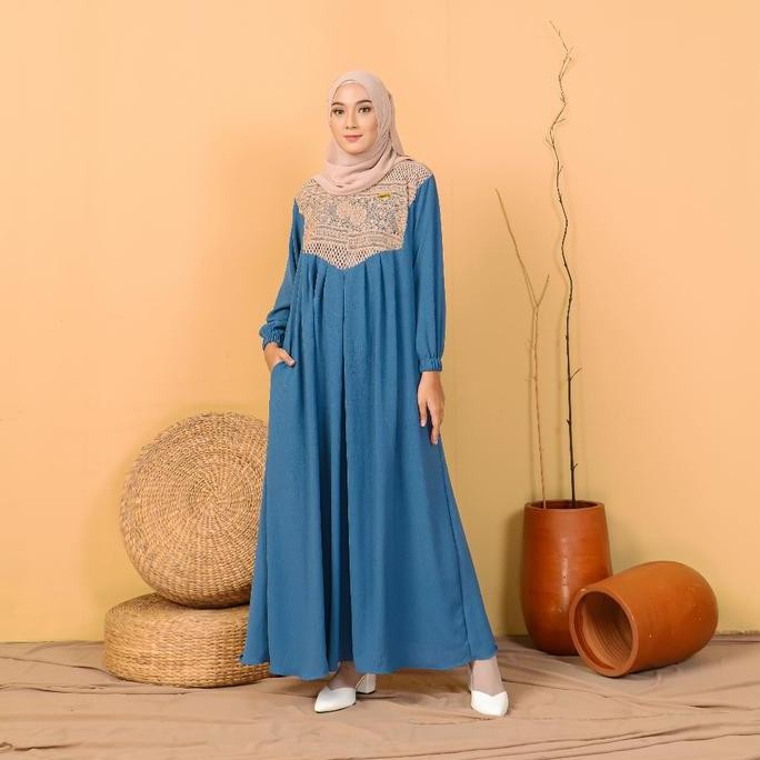 Baju Gamis Lebaran Terbaru Dress Fashion Muslim Syari Wanita Gamis Abaya Acara Pesta Kondangan Perni