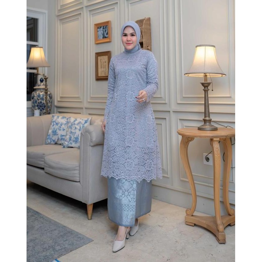 GROSIR KEBAYA / KEBAYA MODEL TUNIK / KEBAYA KURUNG BAHAN BROKAT / SET KEBAYA DAN ROK LILIT lebaran