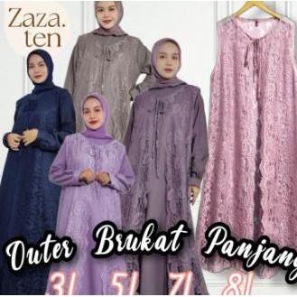 Outer Brukat JUMBO Clara Cardigan Brokat Panjang Premium Luaran Pesta