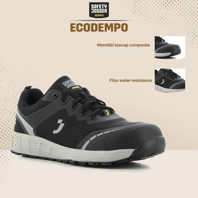 

Terlaris [Gratis Sarung Tangan] Safety Jogger Works Ecodempo S3 Low Sepatu Safety Sepatu Proyek Pekerja Composite Toecap