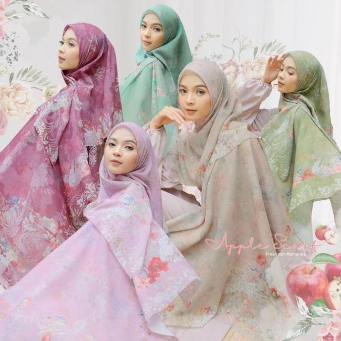 HIRA - Hijabwanitacantik - Apple Scarf | Hijab Voal Premium Kerudung Jilbab Motif Printing Warna Hit