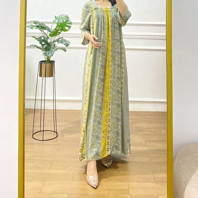 ready stock [DASTER DINDA BUSUI MOTIF - Paula versi Busui Kancing - Rayon Premium] Daster Gamis Rayo