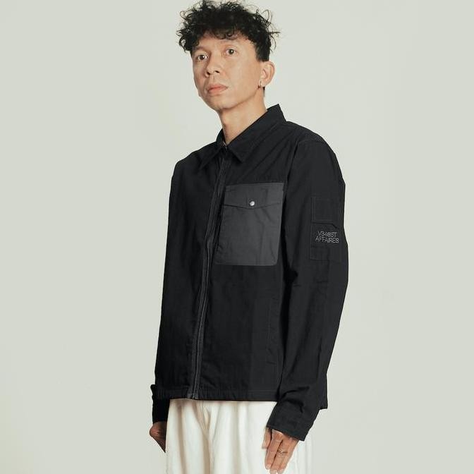 Murah Vearst Affaires Work Jacket Zoe Zipper Black Grey